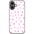 Pink Confetti Hearts Glossy Phone Case | Winky Cats