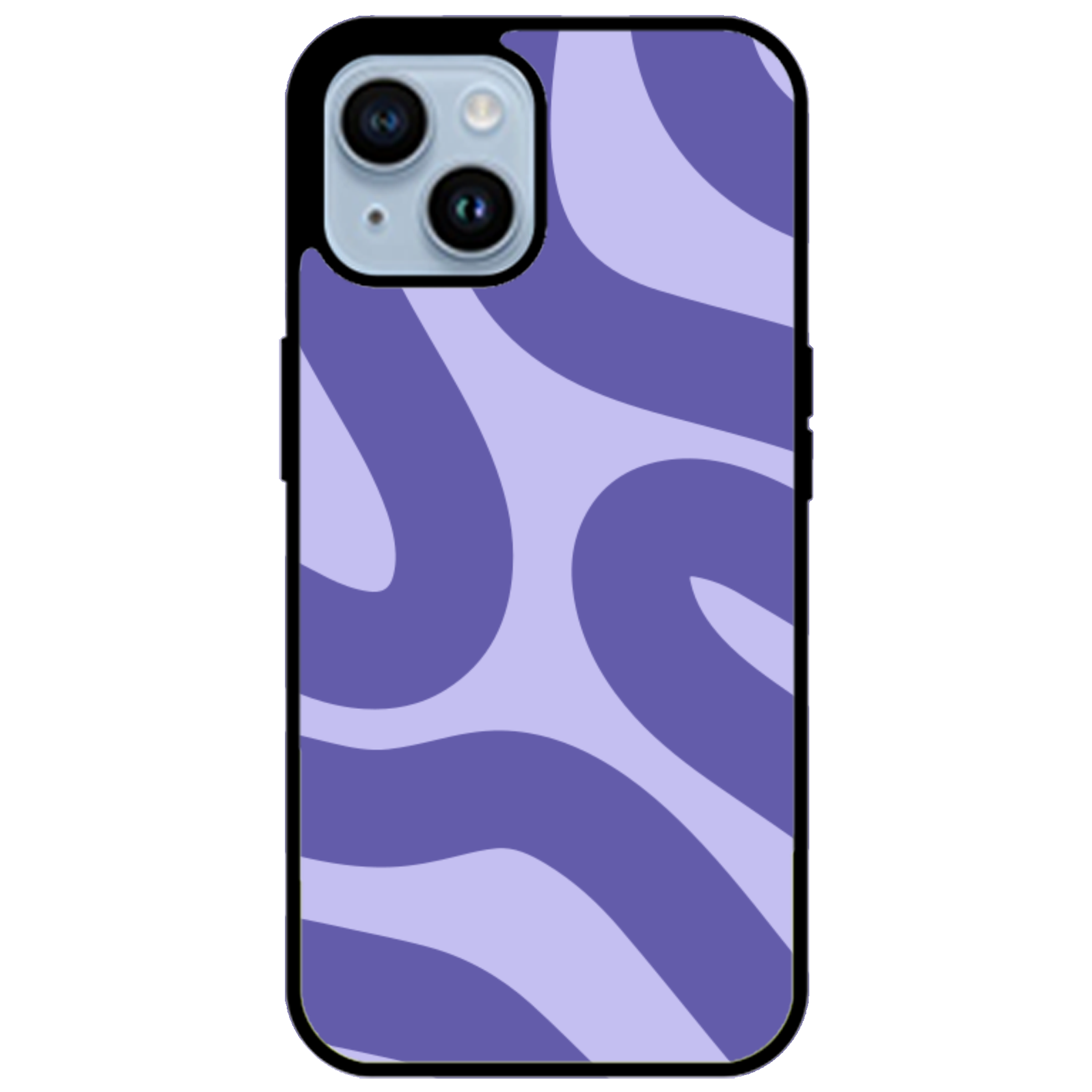 Purple Abstract Swirls Glossy Phone Case | Winky Cats