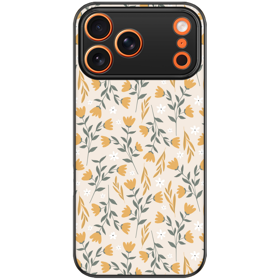 Golden Floral Aesthetic Phone Case
