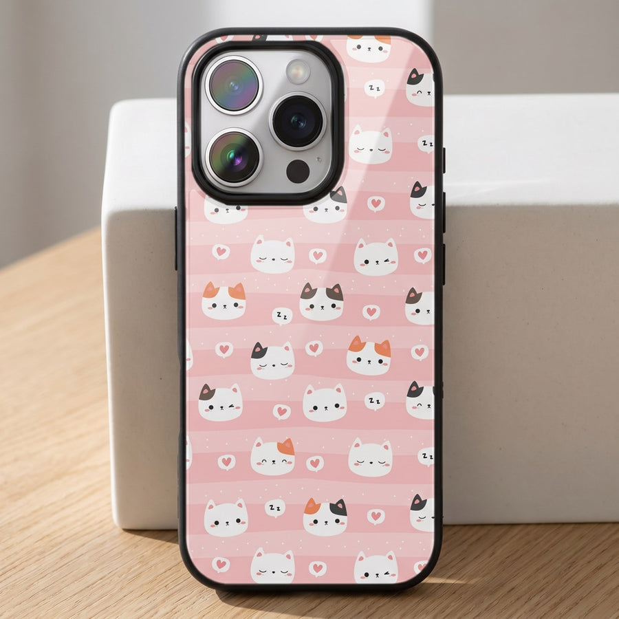 Pink Kitten Bow Aesthetic Phone Case