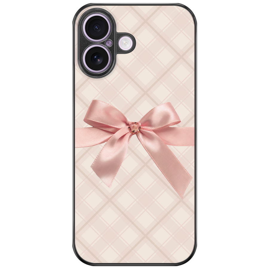 Satin Bow Plaid Phone Case