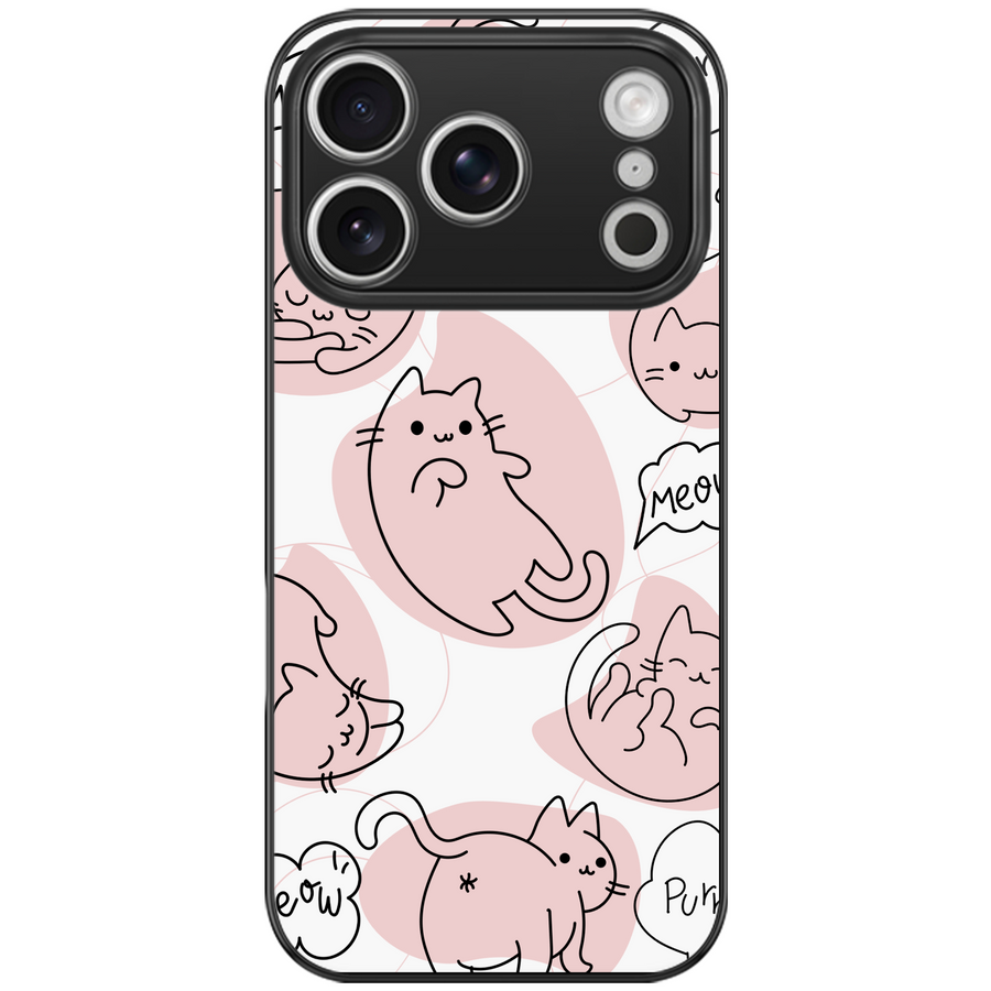 Cute Cat Line Art Phone Case