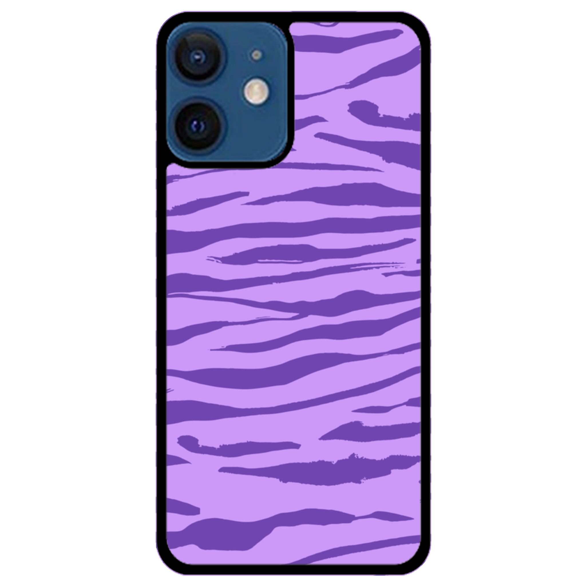 Purple Zebra Swirls Glossy Phone Case | Winky Cats