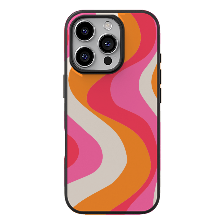 Orange Pink Swirl Retro Phone Case