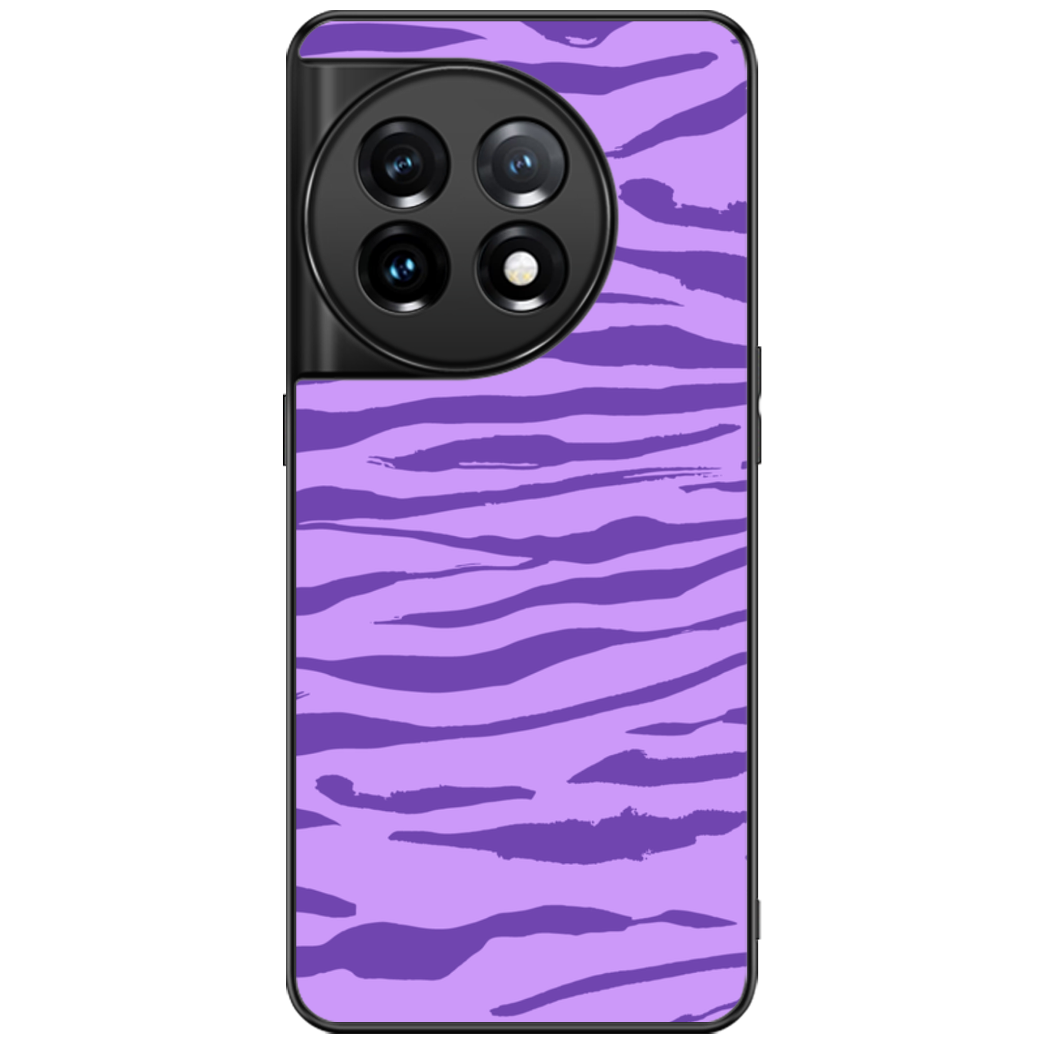 Purple Zebra Swirls Glossy Phone Case | Winky Cats