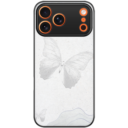 Whisper Grey Butterfly Phone Case