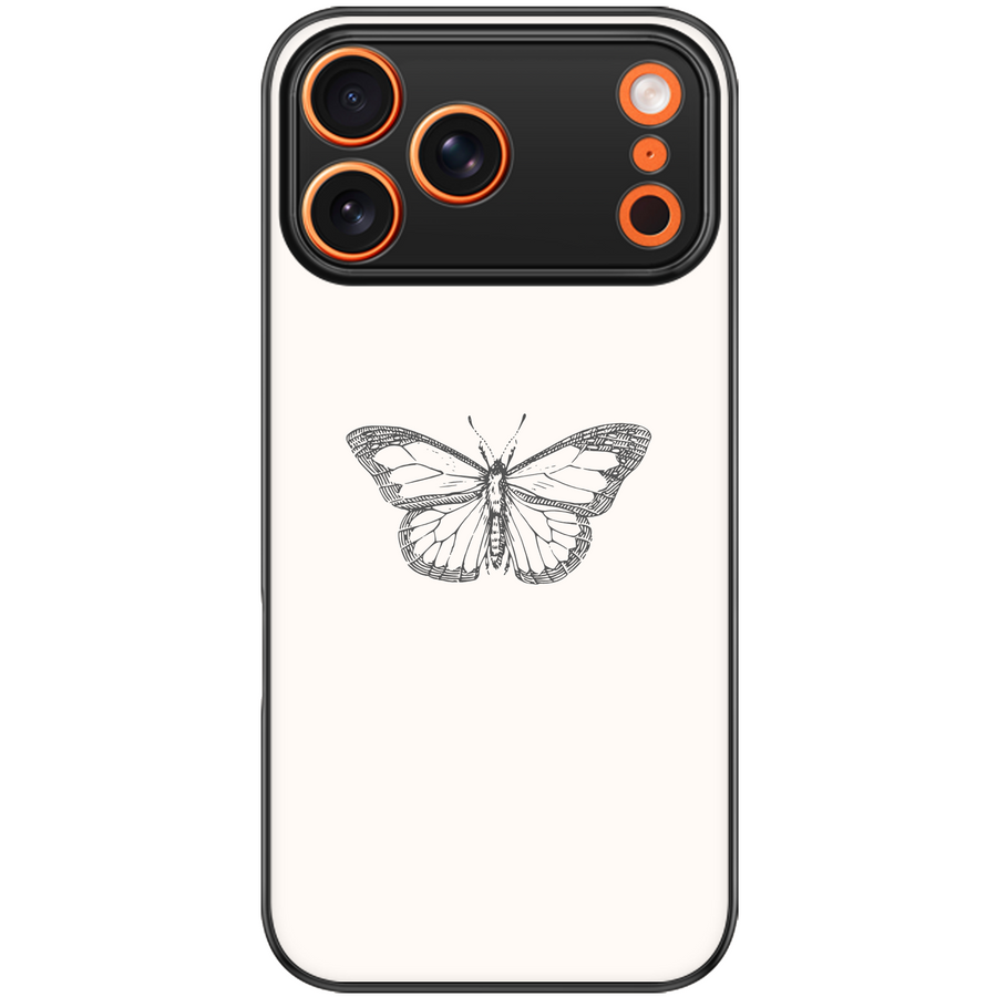 Sketched Butterfly Minimalist Phone Case