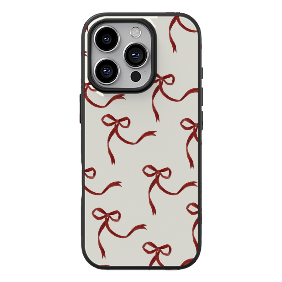 Cherry Red Ribbons Coquette Phone Case