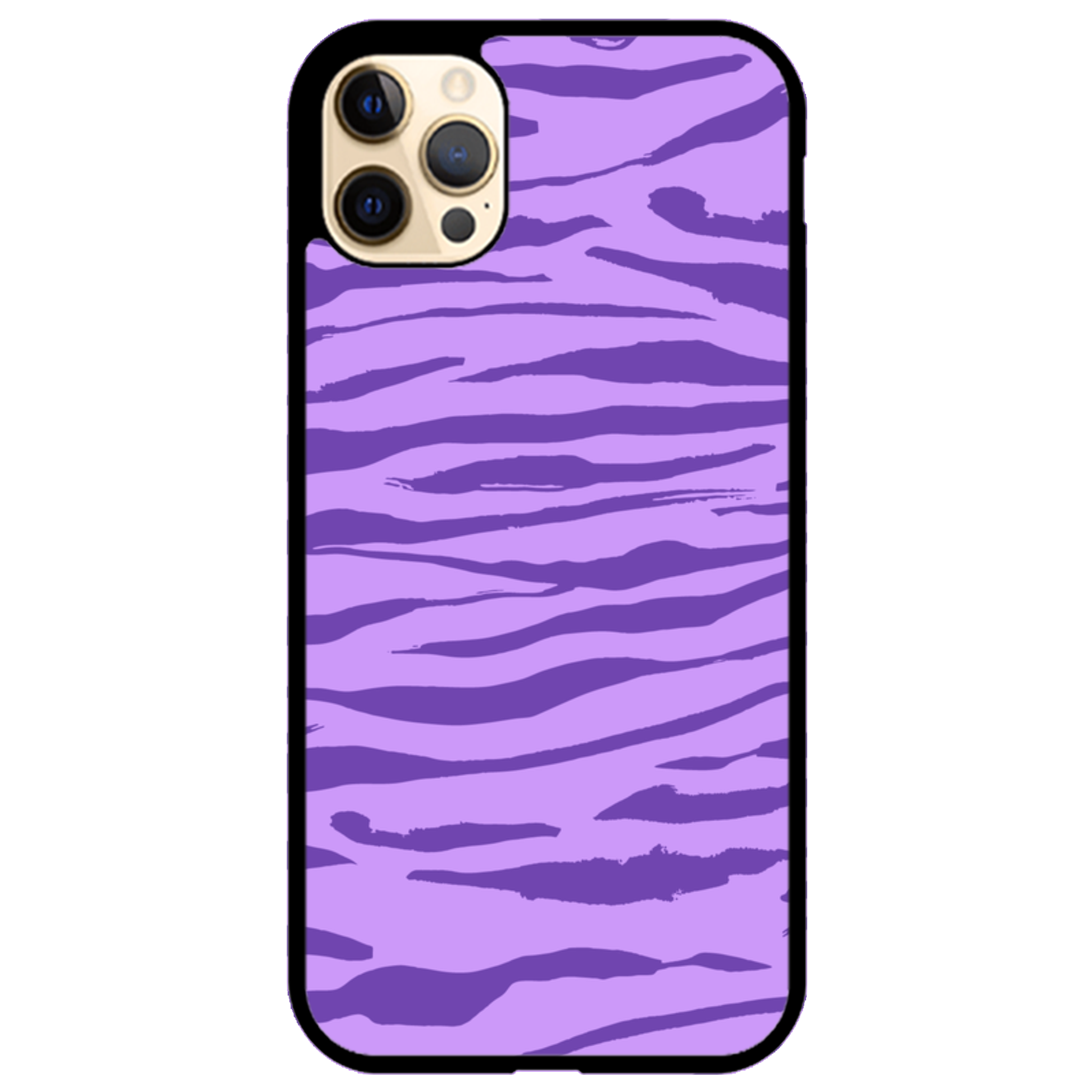 Purple Zebra Swirls Glossy Phone Case | Winky Cats