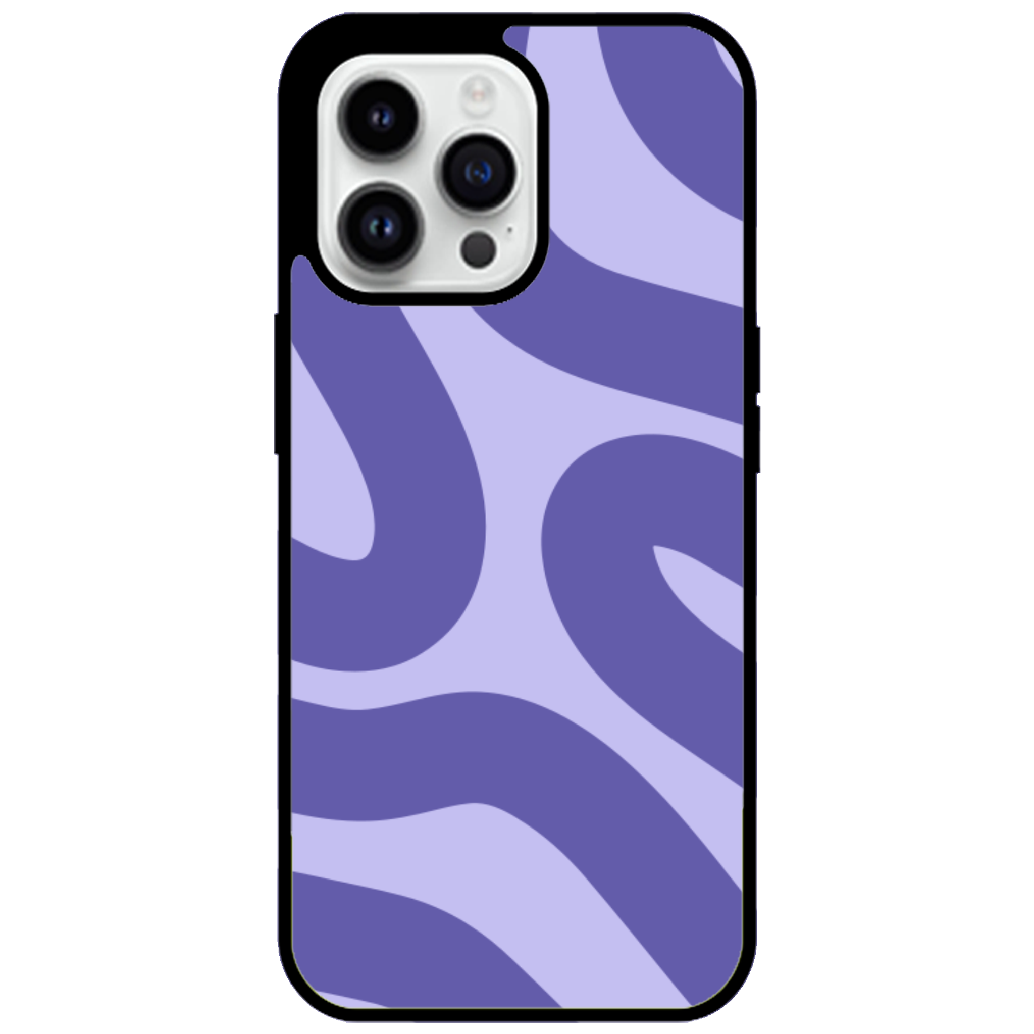 Purple Abstract Swirls Glossy Phone Case | Winky Cats