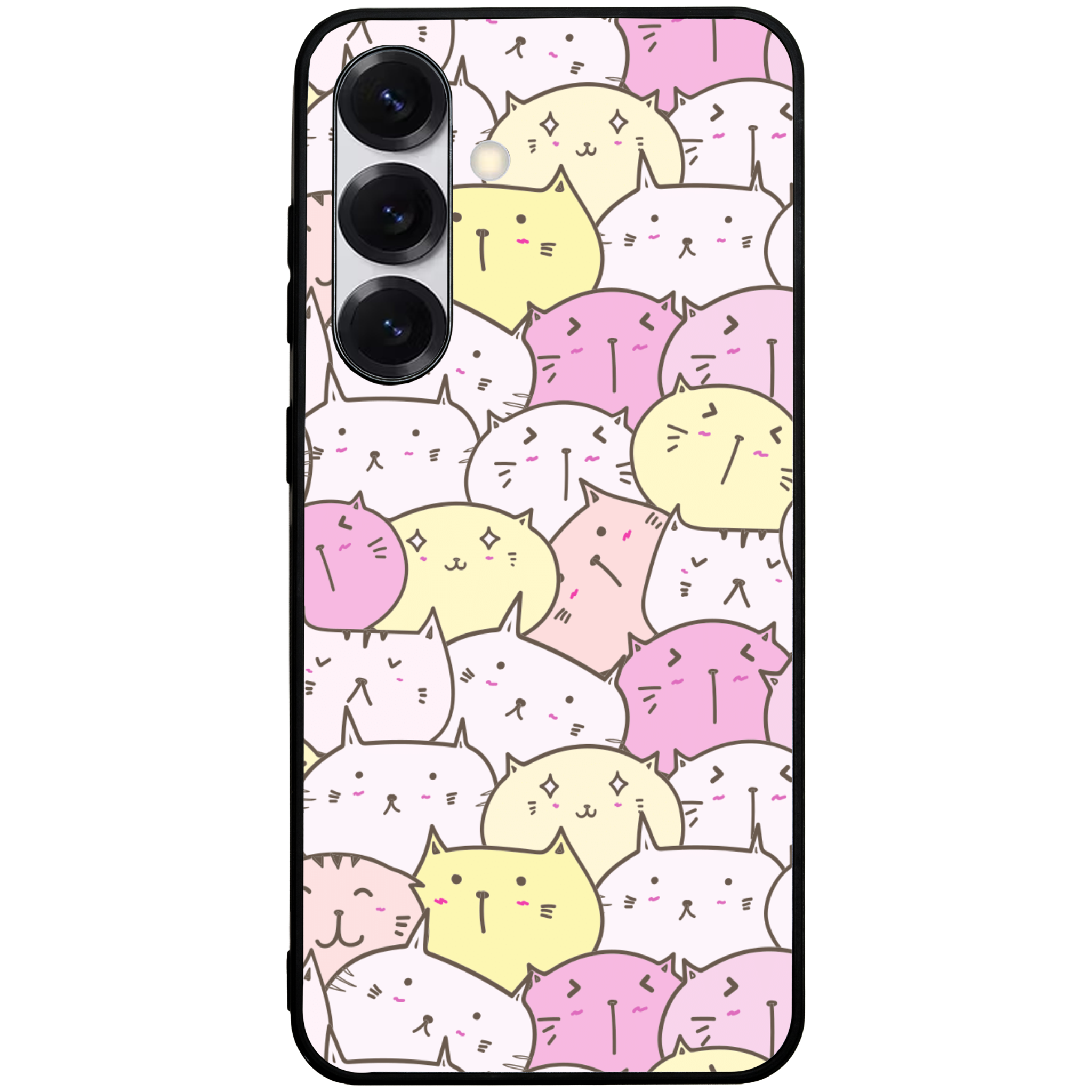 Pastel Cat Pile Glossy Phone Case | Winky Cats