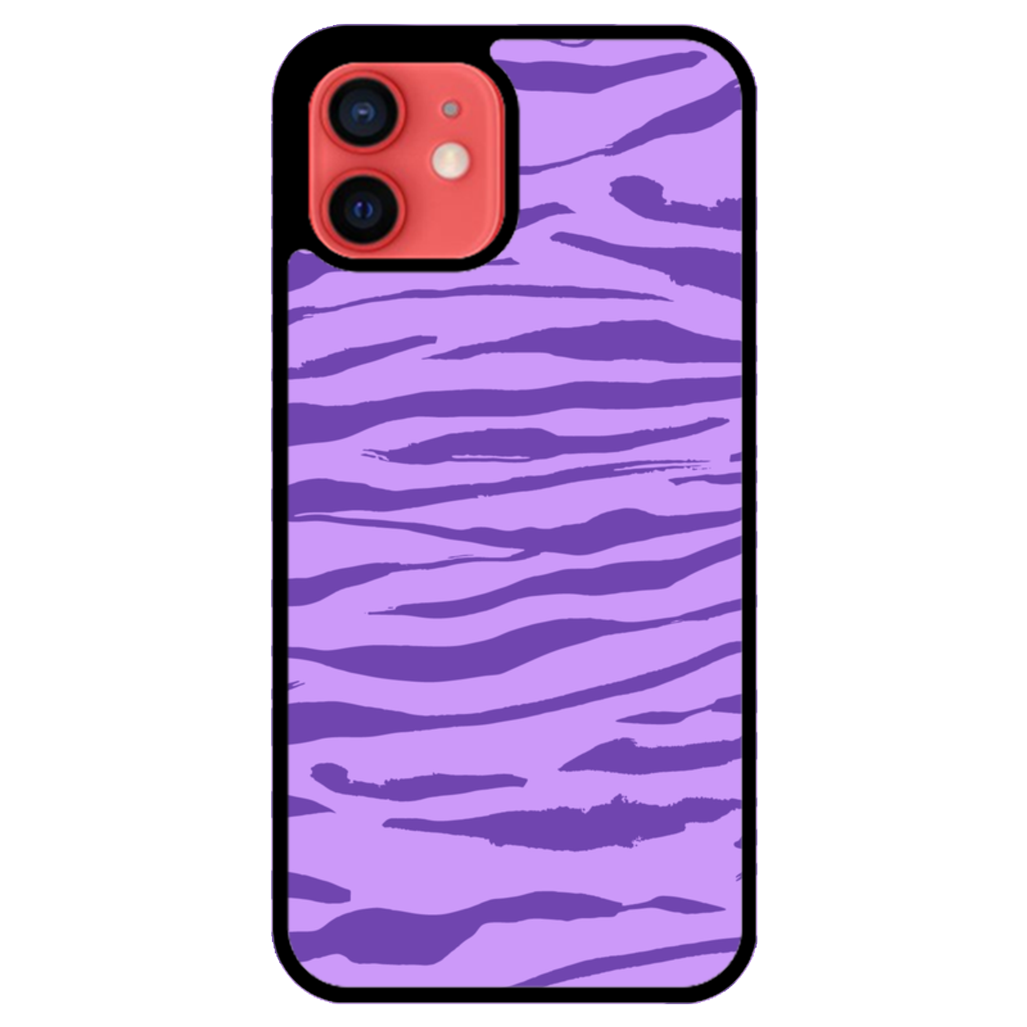 Purple Zebra Swirls Glossy Phone Case | Winky Cats
