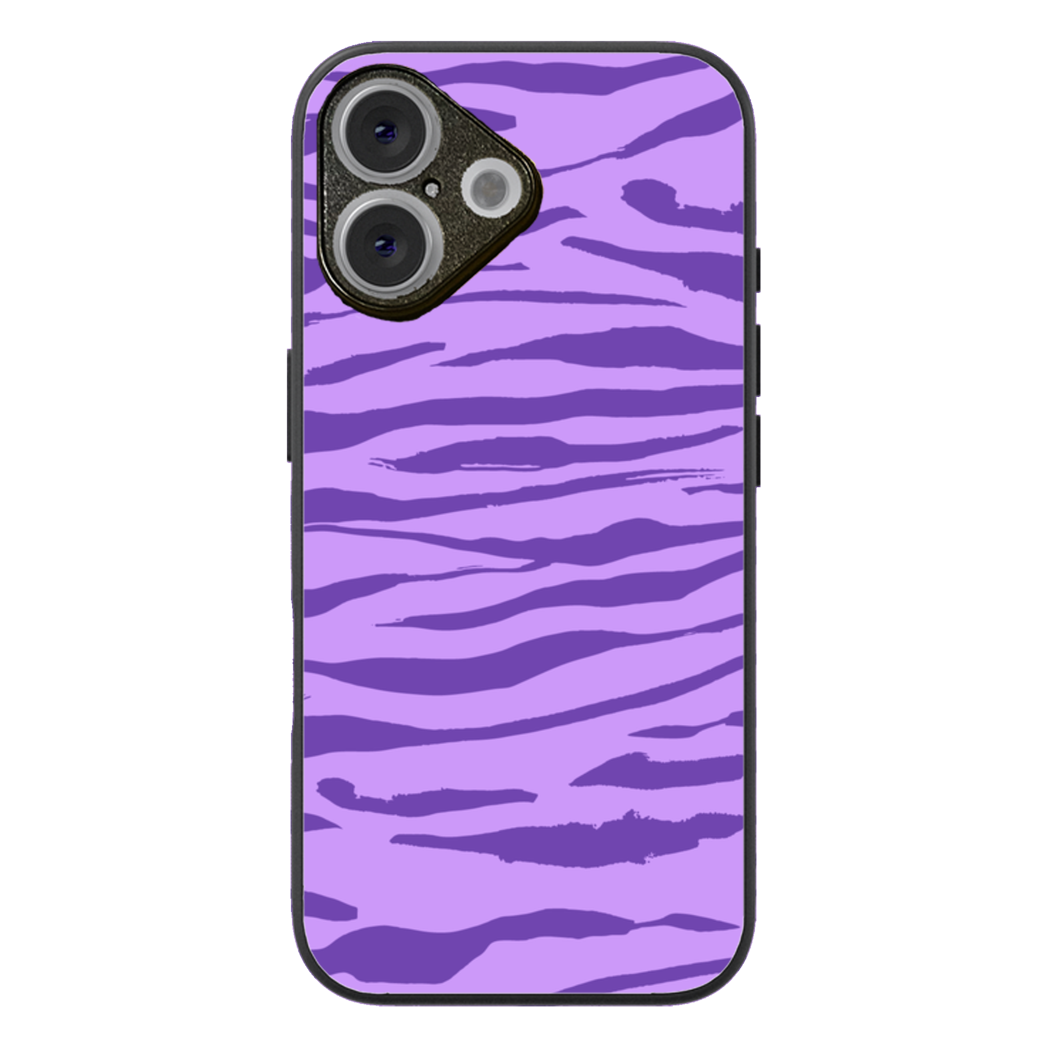 Purple Zebra Swirls Glossy Phone Case | Winky Cats