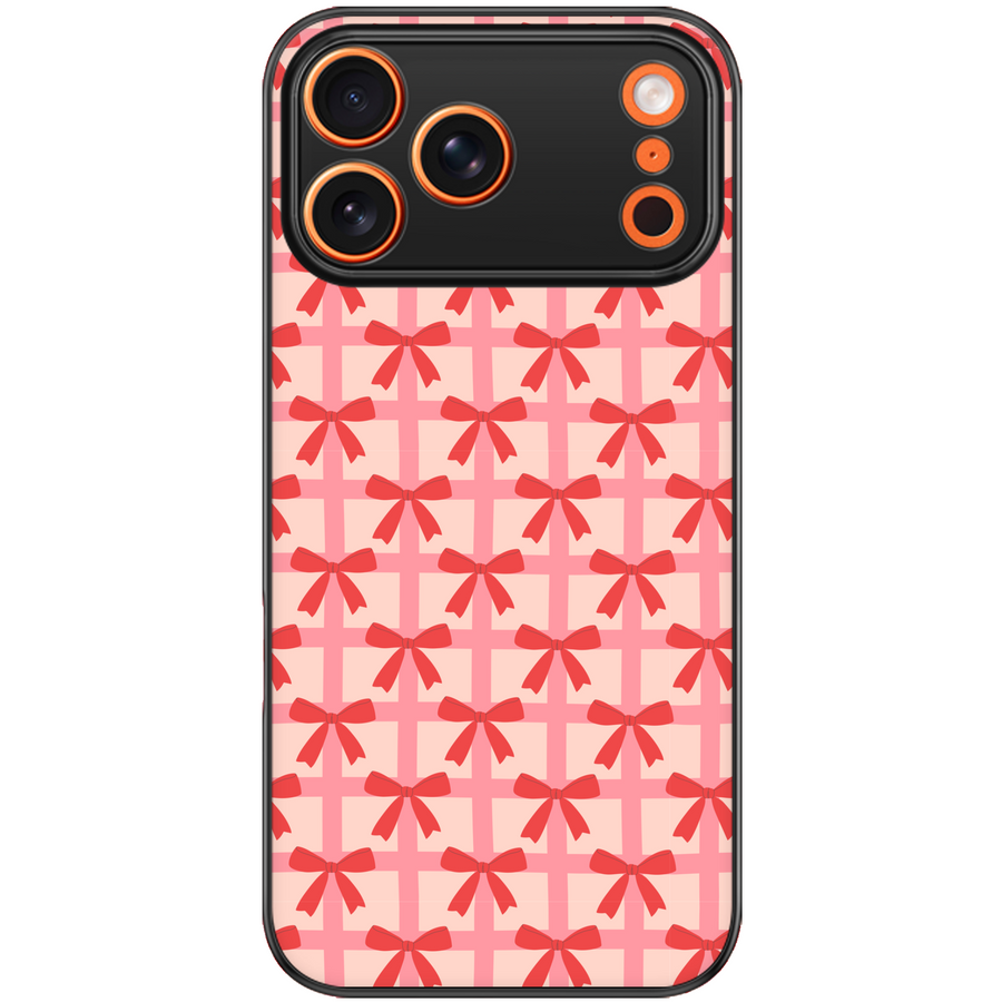 Red Gingham Bow Phone Case