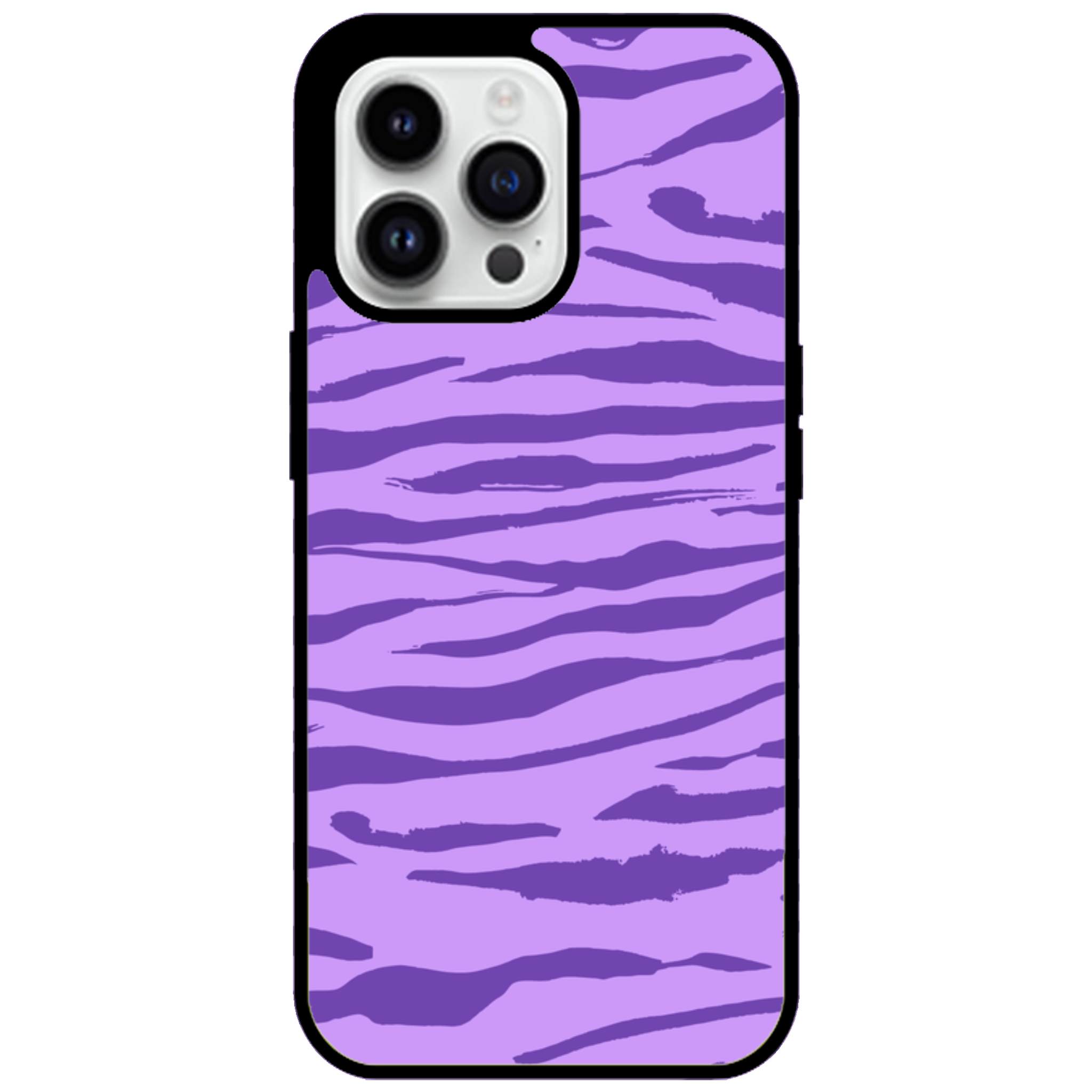 Purple Zebra Swirls Glossy Phone Case | Winky Cats