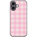 Blush Gingham Glossy Phone Case | Winky Cats
