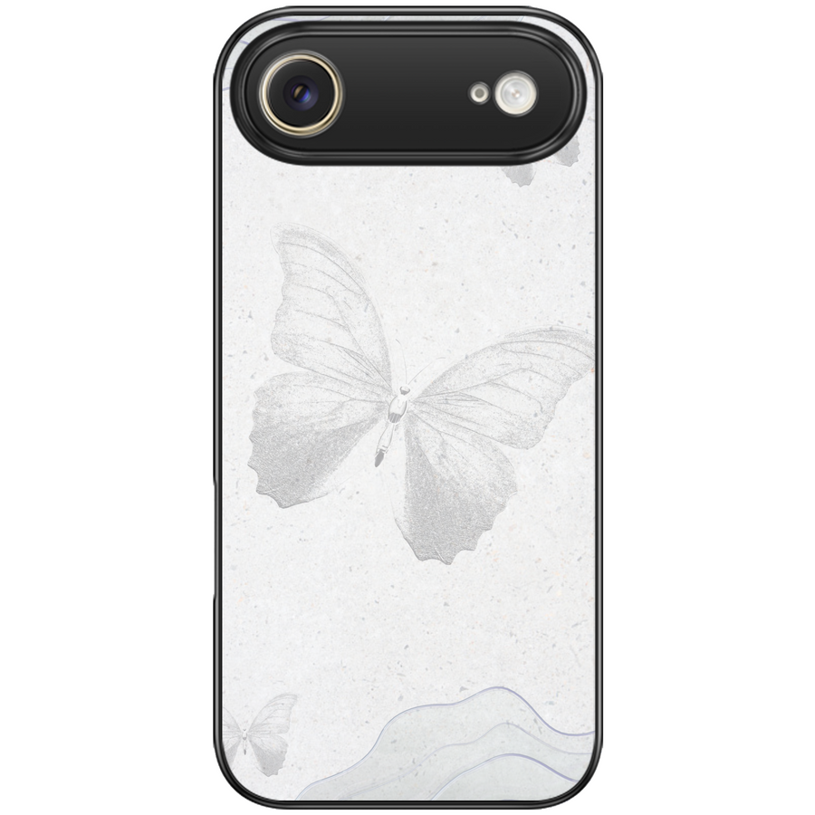 Whisper Grey Butterfly Phone Case