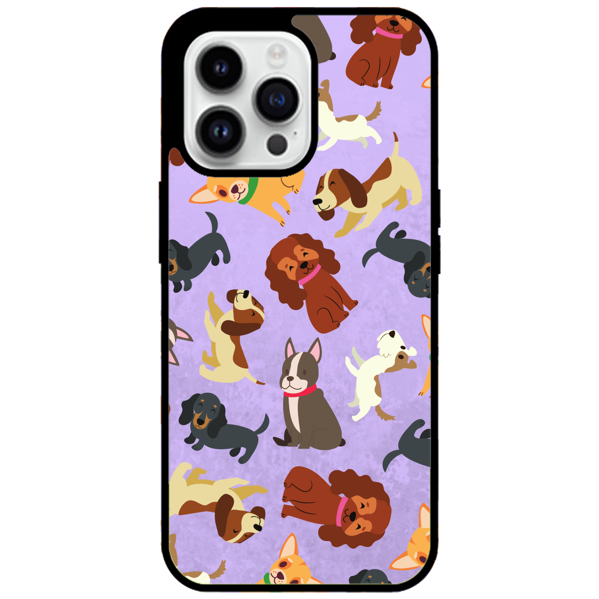 Puppy Party Glossy Phone Case | Winky Cats