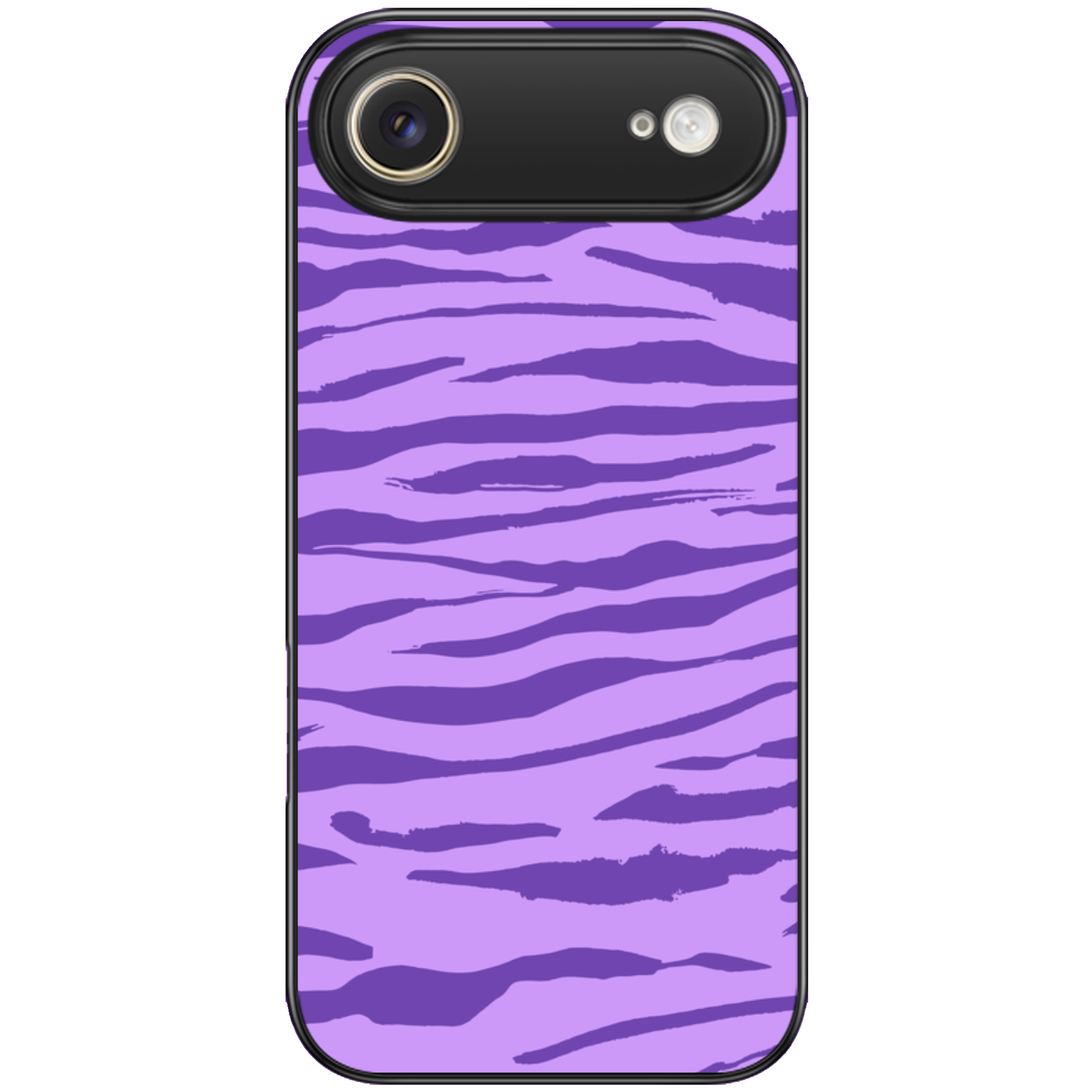 Purple Zebra Swirls Glossy Phone Case | Winky Cats