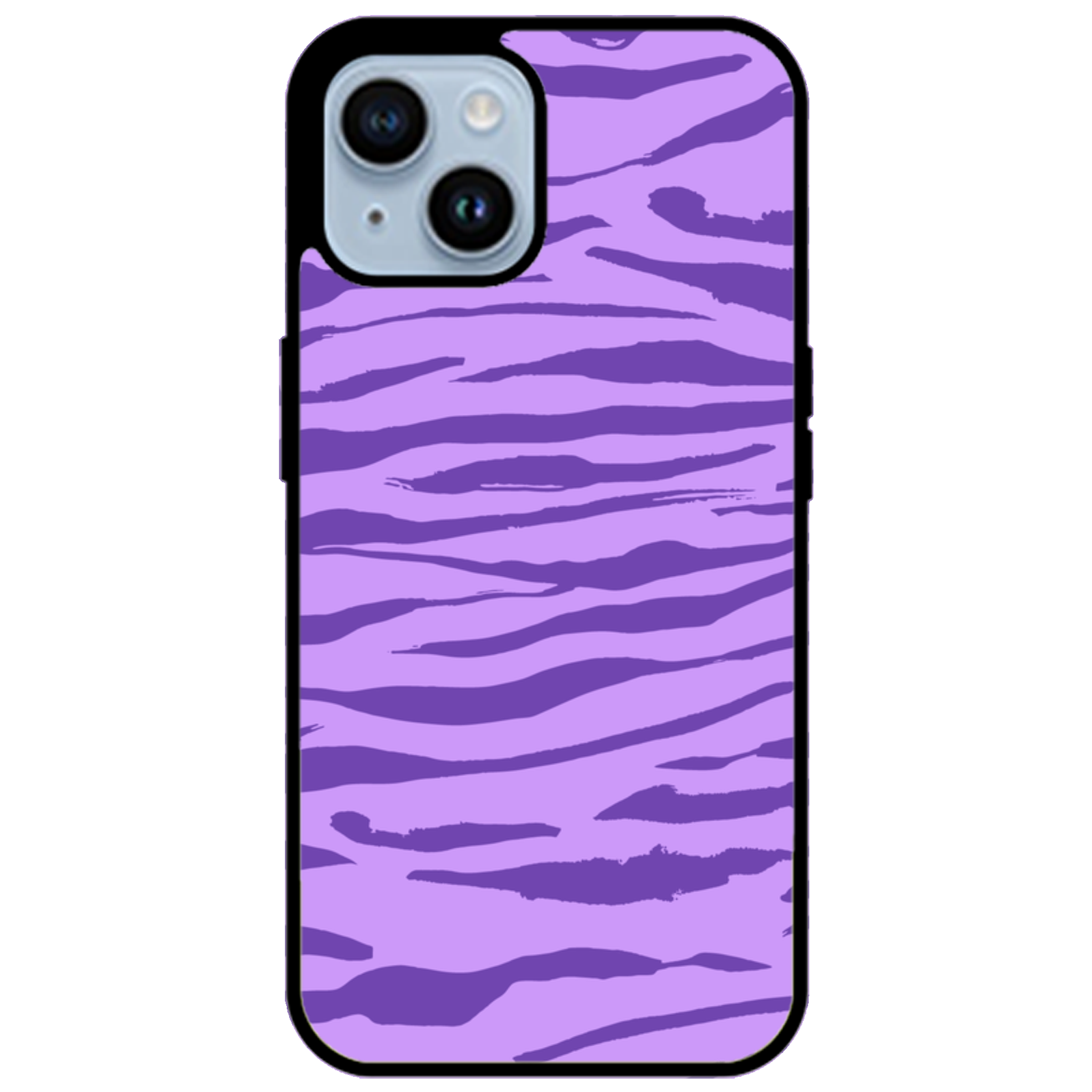 Purple Zebra Swirls Glossy Phone Case | Winky Cats