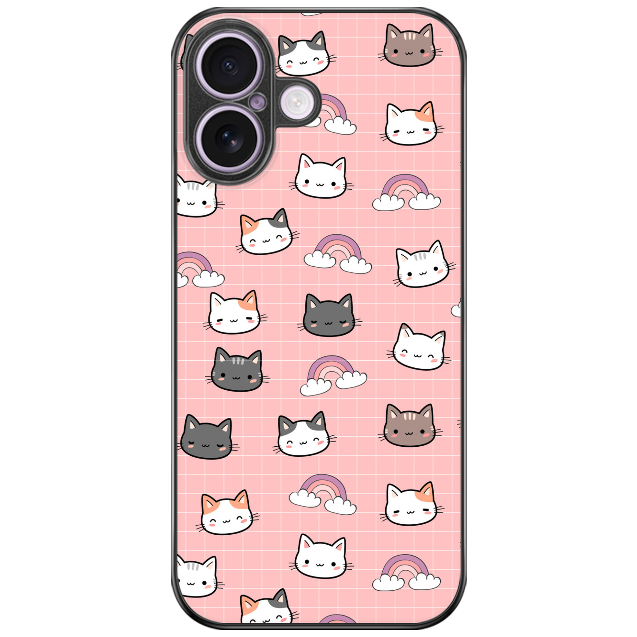 Rainbow Kittens Glossy Phone Case | Winky Cats