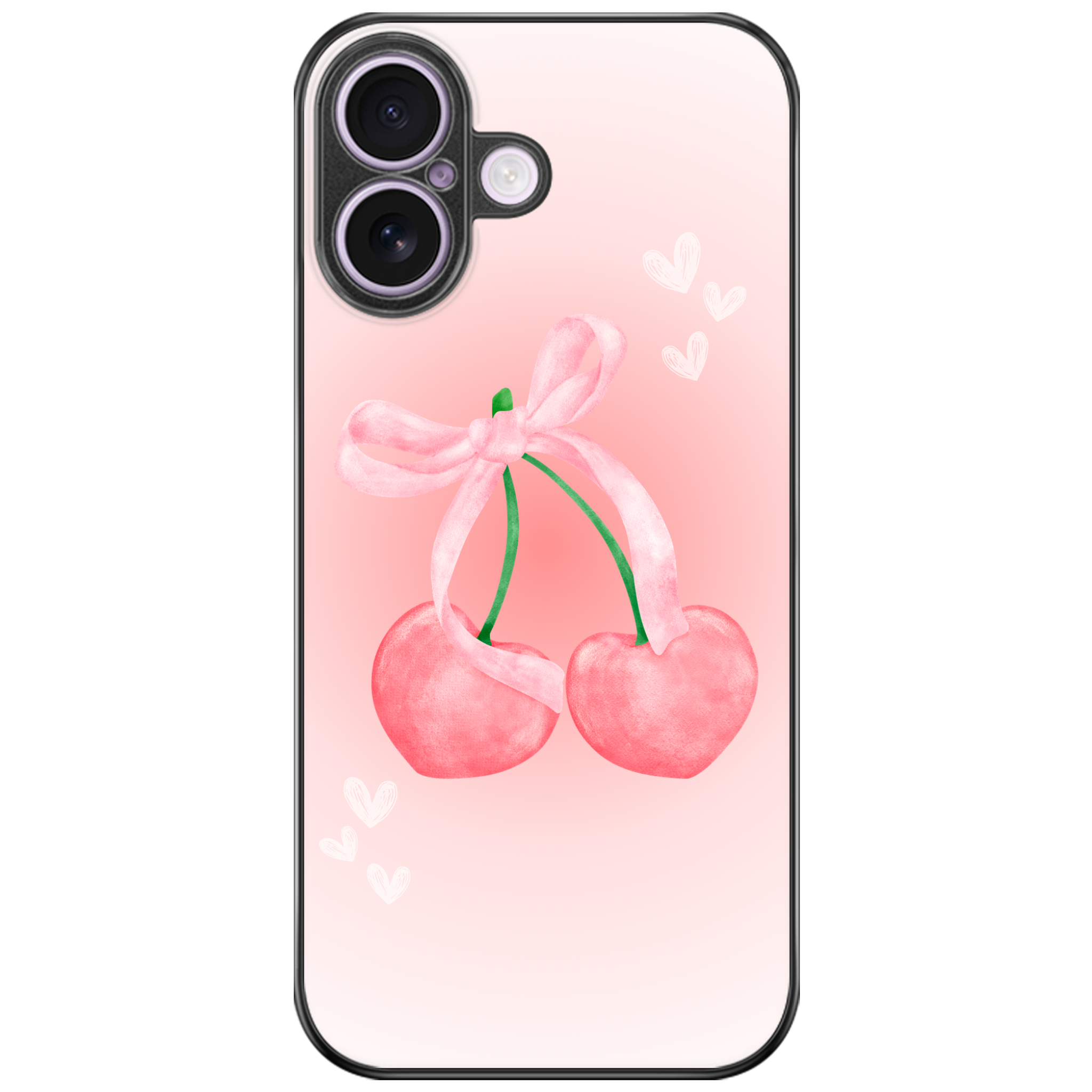 Coquette Cherries Glossy Phone Case | Winky Cats