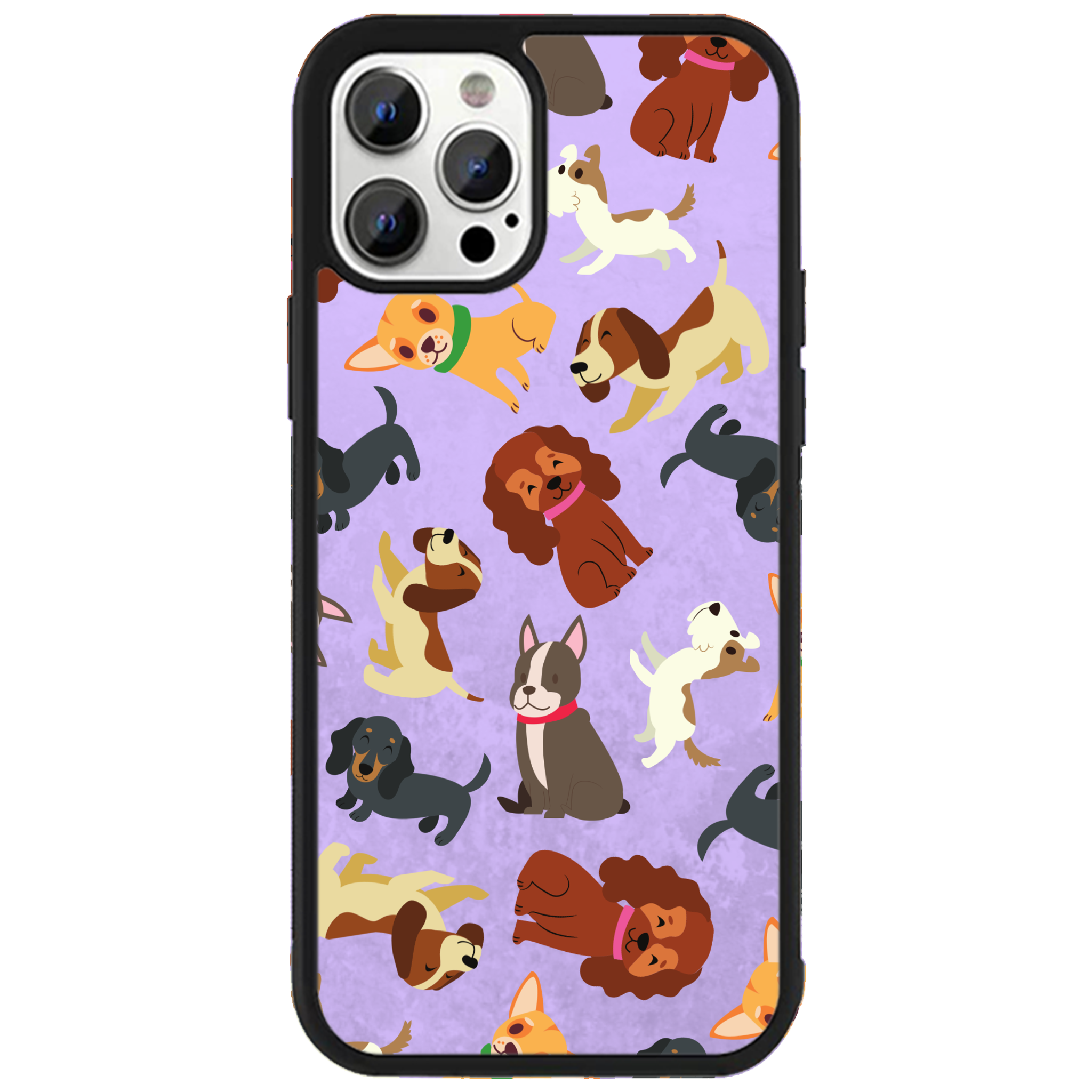 Puppy Party Glossy Phone Case | Winky Cats