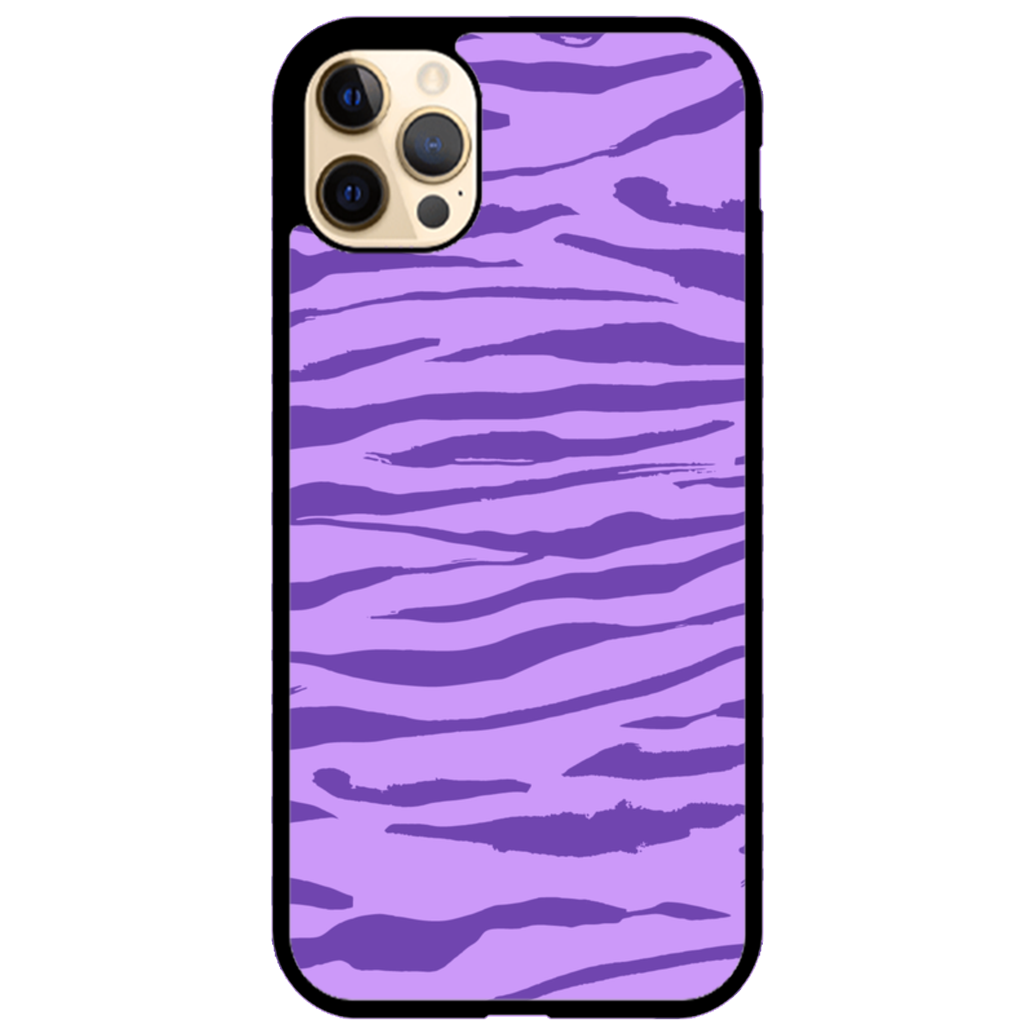 Purple Zebra Swirls Glossy Phone Case | Winky Cats