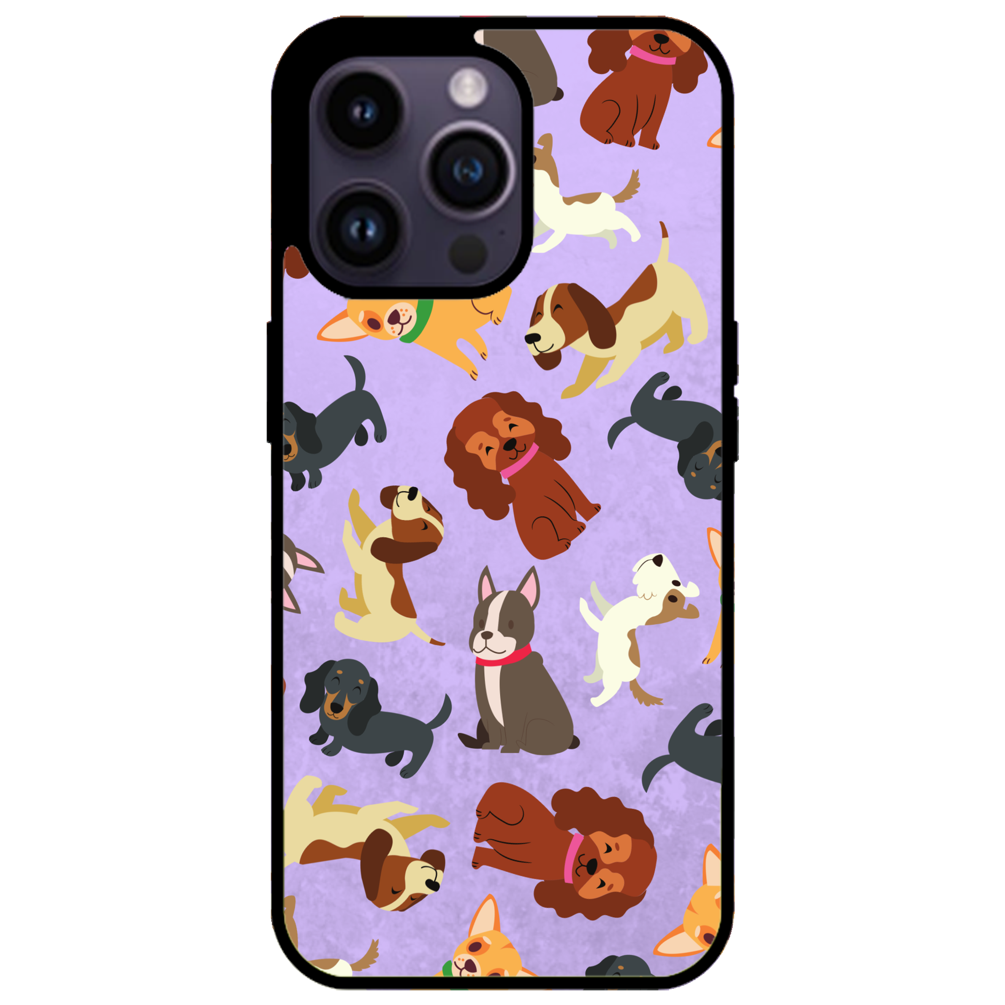 Puppy Party Glossy Phone Case | Winky Cats