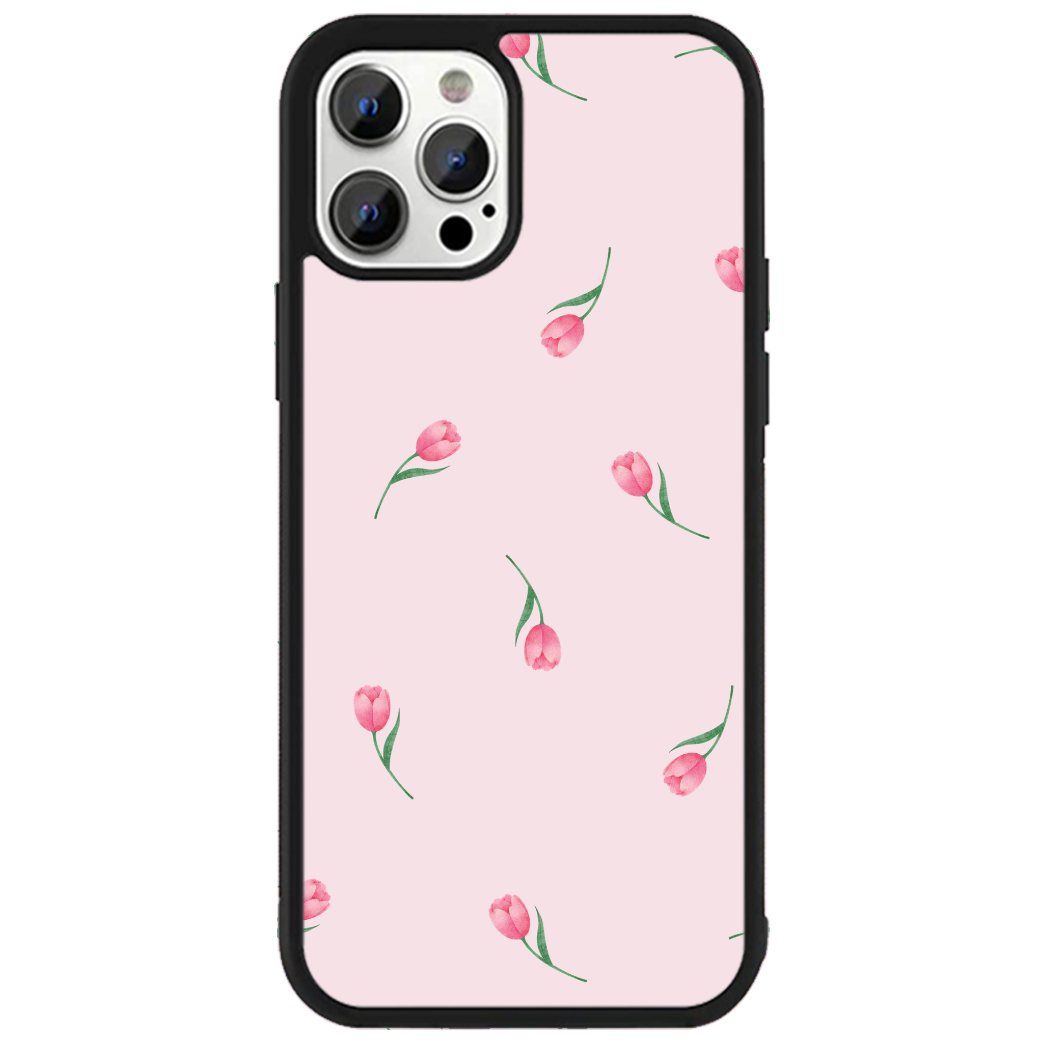 Pink Tulips Floral Phone Case | Winky Cats