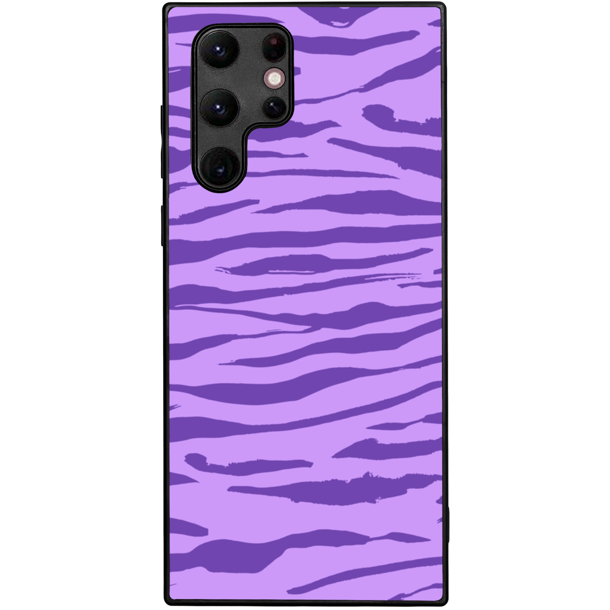 Purple Zebra Swirls Glossy Phone Case | Winky Cats