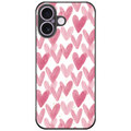 Pink Watercolour Hearts Glossy Phone Case | Winky Cats