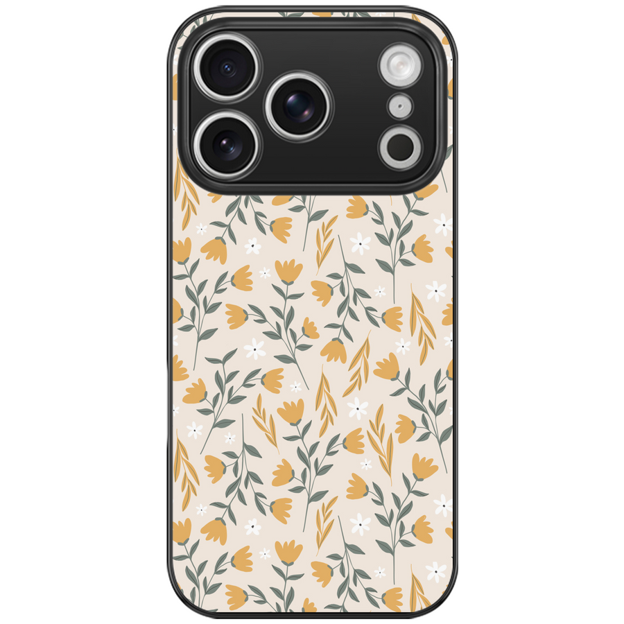 Golden Floral Aesthetic Phone Case