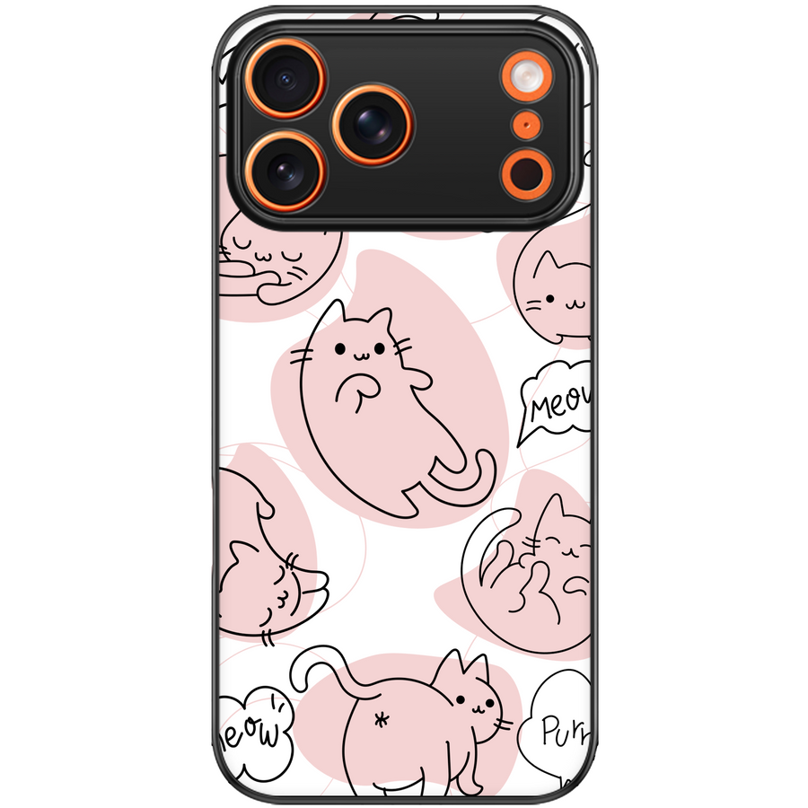 Cute Cat Line Art Phone Case