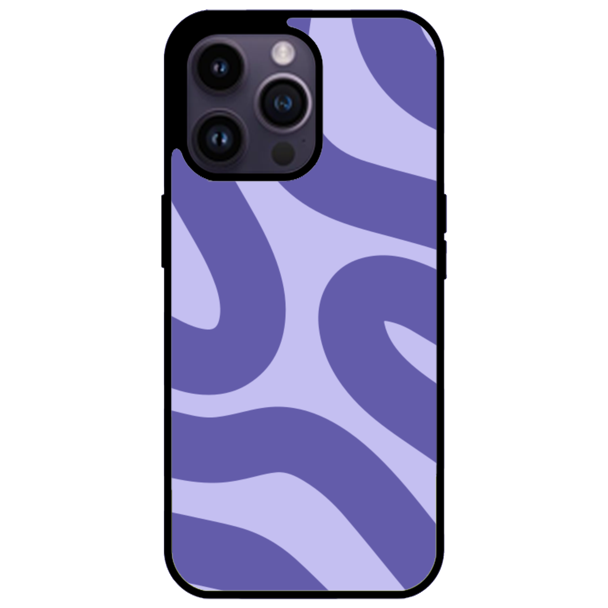 Purple Abstract Swirls Glossy Phone Case | Winky Cats