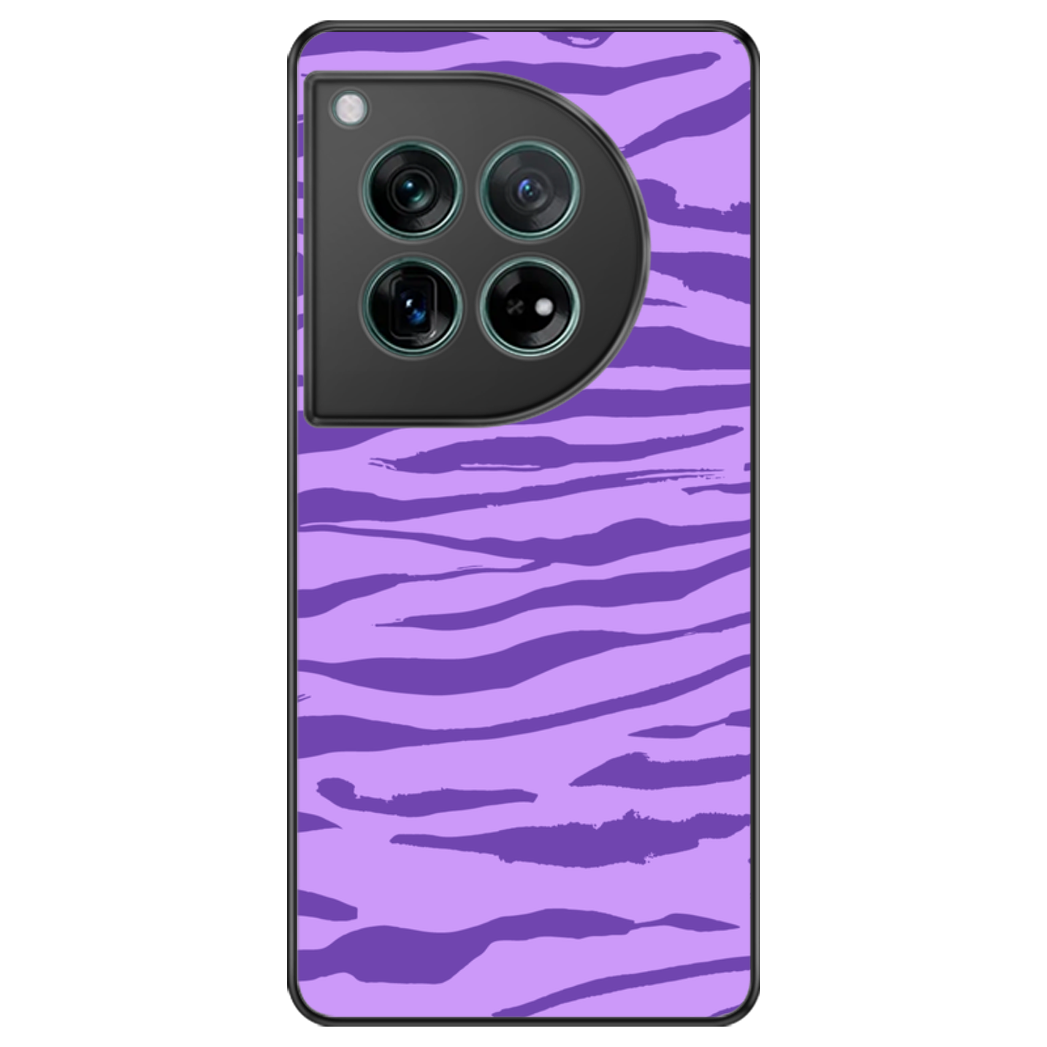 Purple Zebra Swirls Glossy Phone Case | Winky Cats