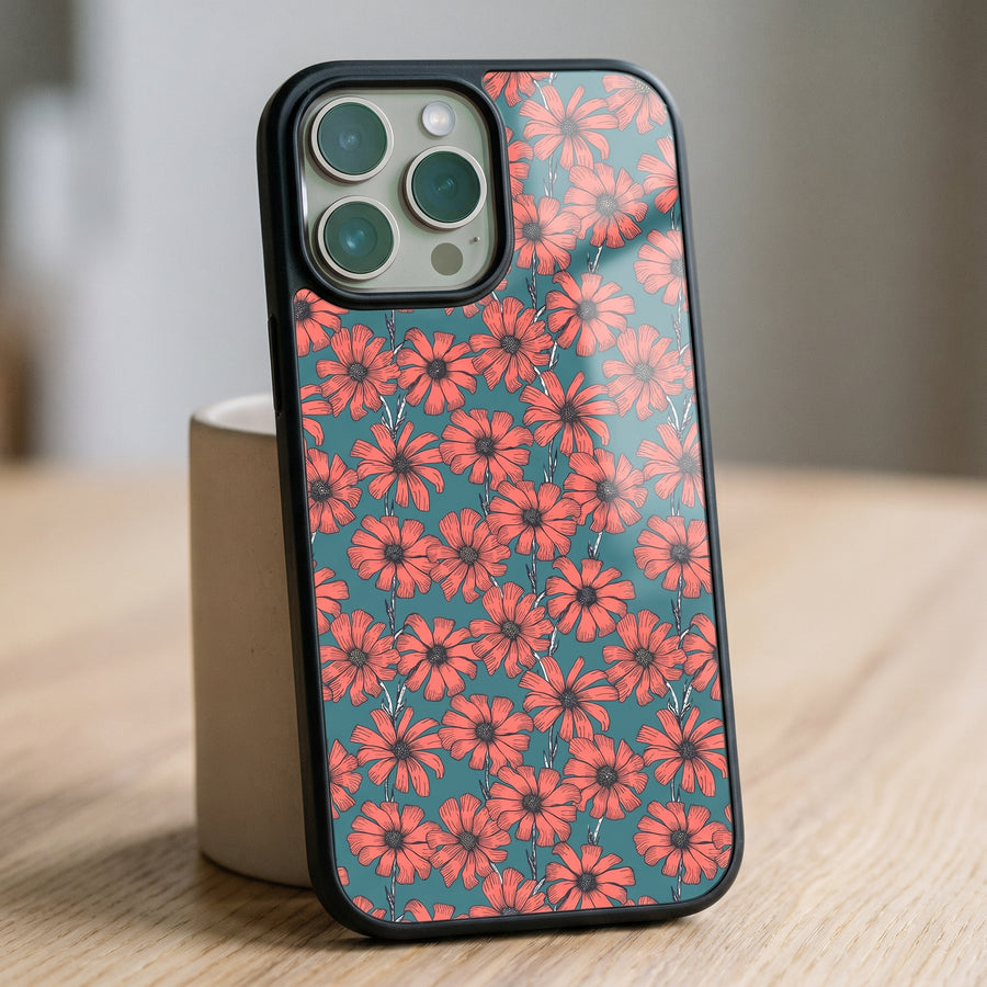 Coral Daisy Aesthetic Phone Case