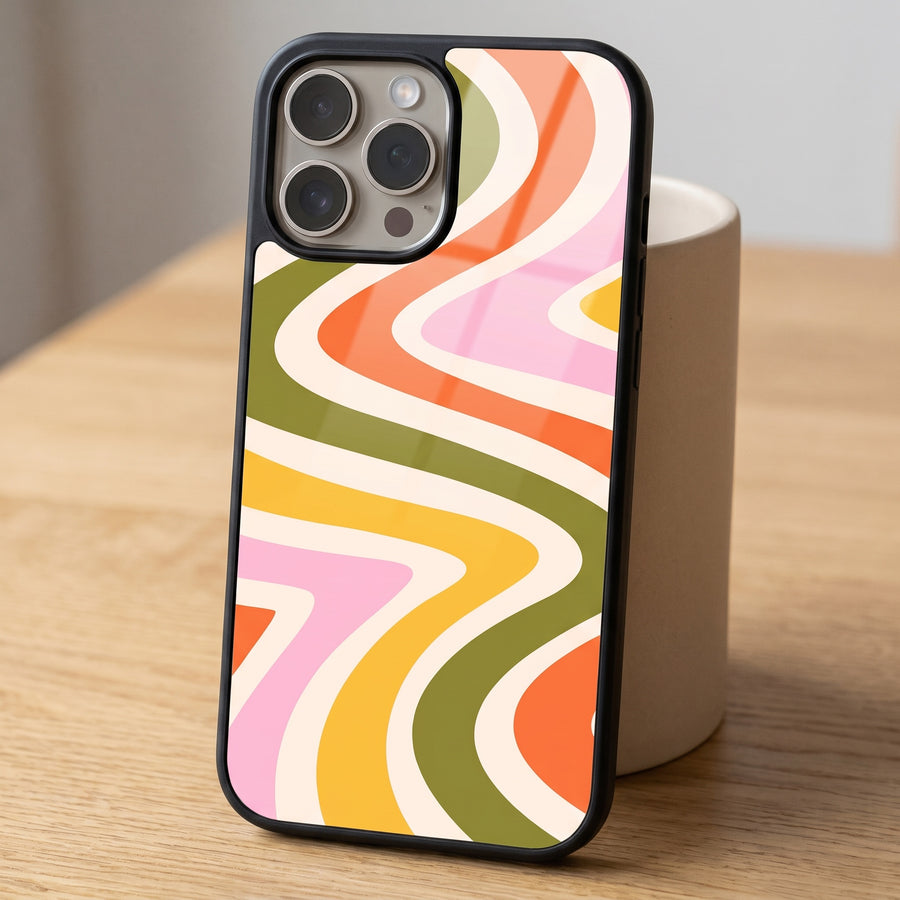 Wavy Stripes Retro Phone Case