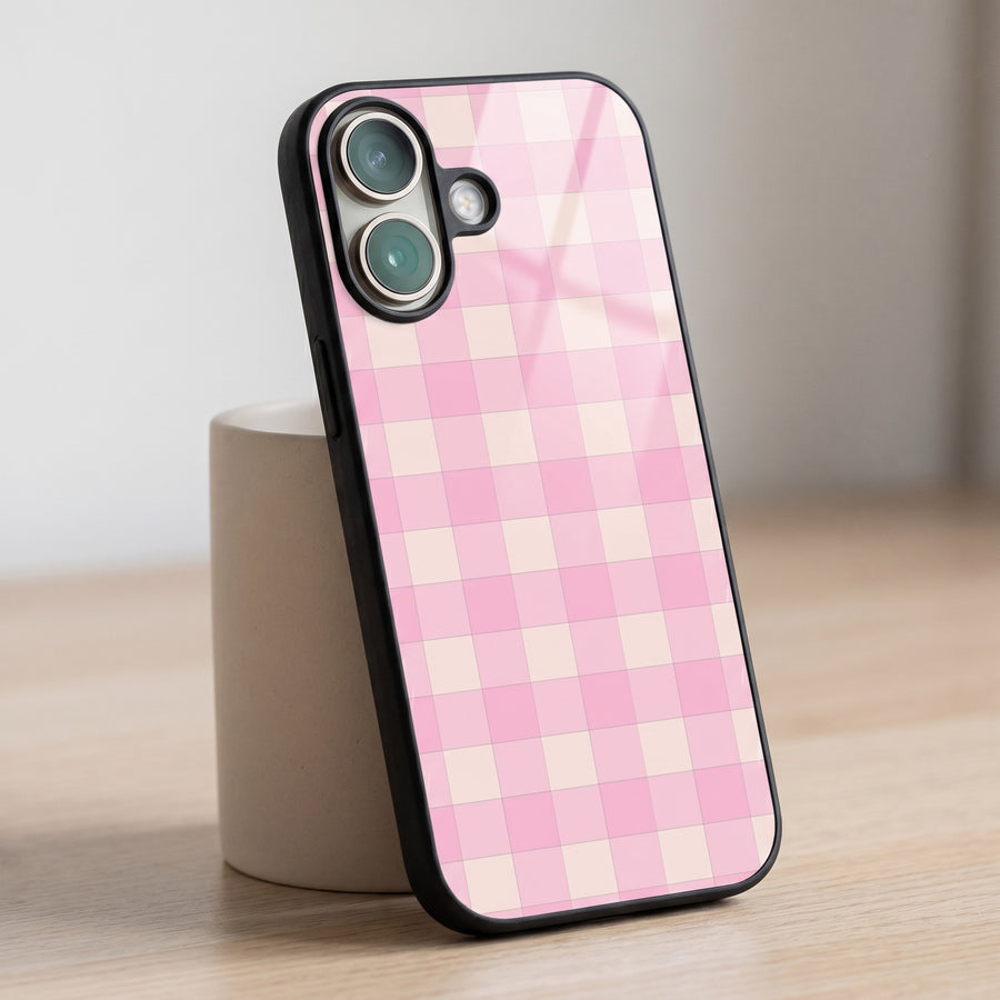 Pink Gingham Aesthetic Phone Case