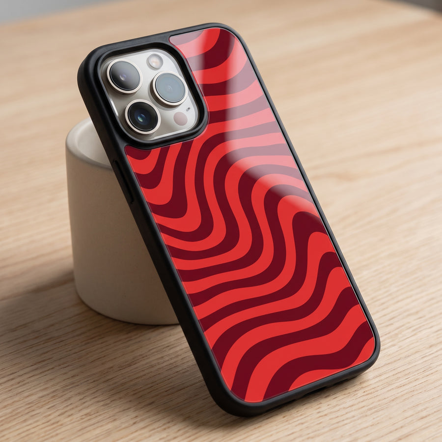 Red Ripple Aesthetic Phone Case