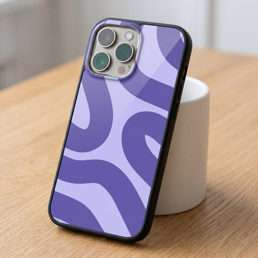 Purple Swirls Aesthetic Phone Case