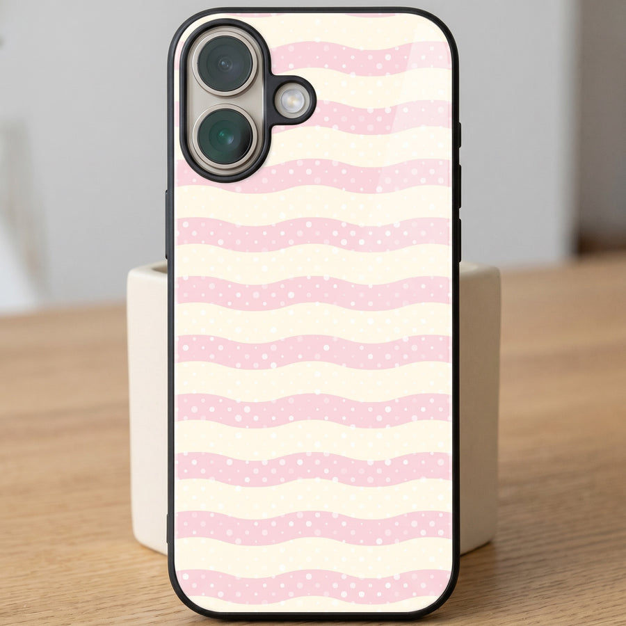 Pink Wavy Lines Aesthetic Phone Case
